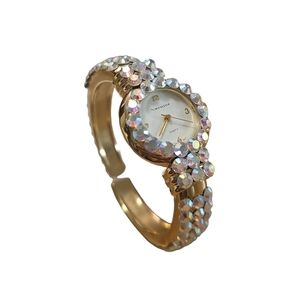 Vintage Vernier AB Swarovski Crystal Cuff Bracelet Watch